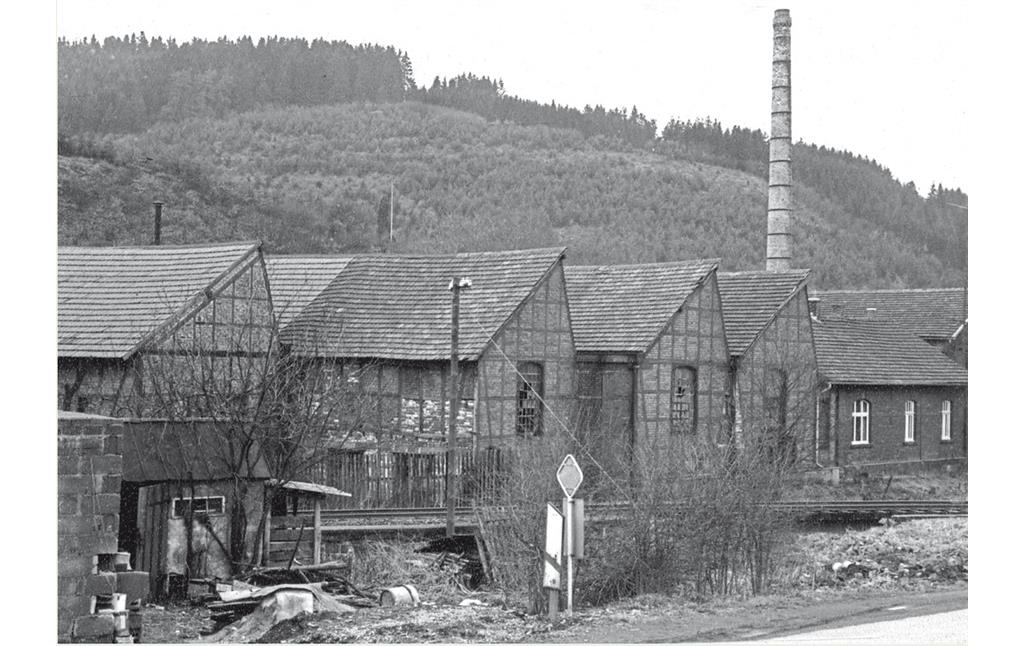 Historische Aufnahme der Anlagen der Eisenhütte in Schleiden-Oberhausen vor dem Abriss (1966).