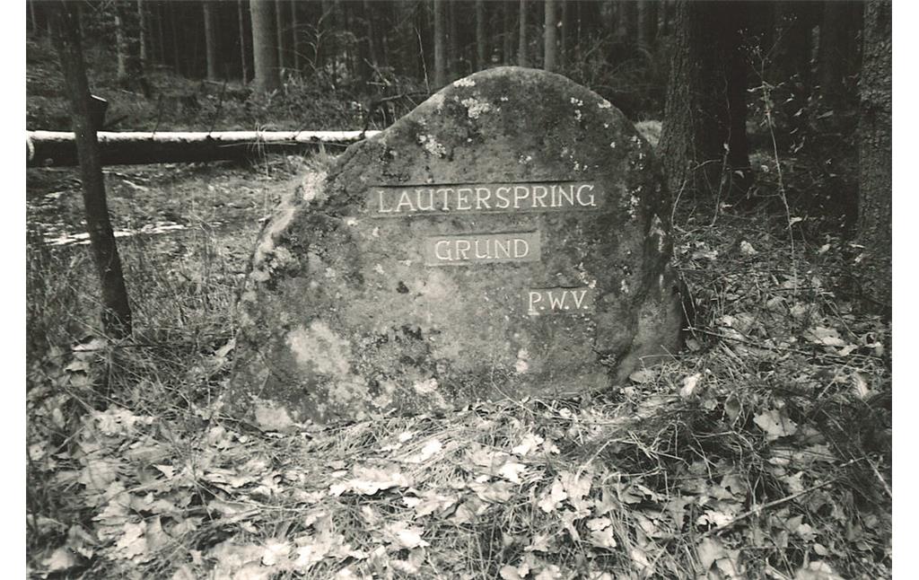 Ritterstein Nr. 294 Lauterspring Grund südöstlich von Kaiserslautern (1993)