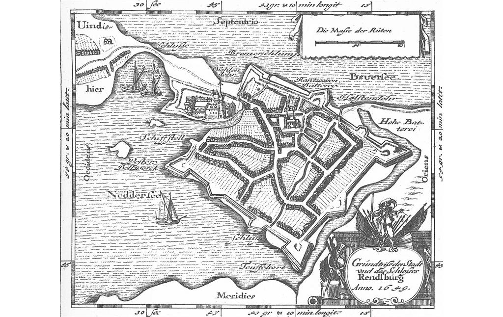 Burg Rendsburg - Stadtplan 1649
