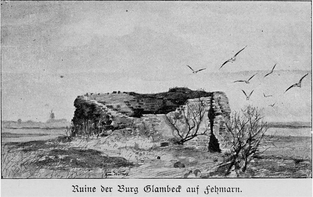 Burg Glambek - Ansicht der Ruine 1896