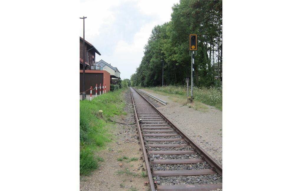 Blick über die Gleisanlage im Bahnhof Breinig in Stolberg (2014).