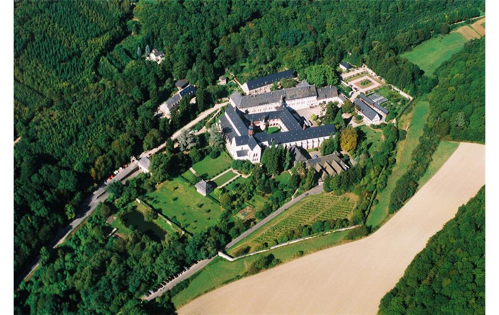 Blick aus der Vogelperspektive auf das Kloster Eberbach (2009).
