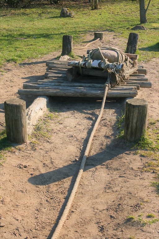 Transportsimulation zur Erbauung eines Großsteingrabs im Steinzeitpark Dithmarschen (2019)