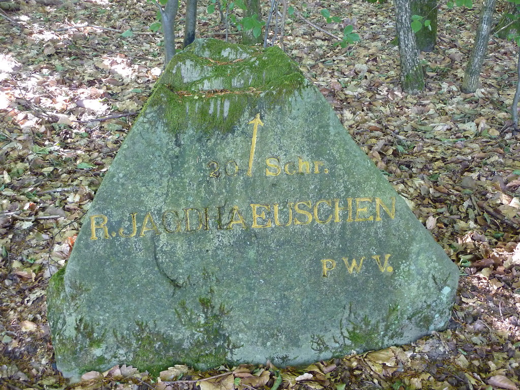 Ritterstein Nr. 60 "R. Jagdhaeuschen 20 Schr." am Weißenberg (2013)