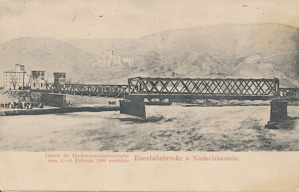 Eisenbahnbrücke von 1863 bis 1909