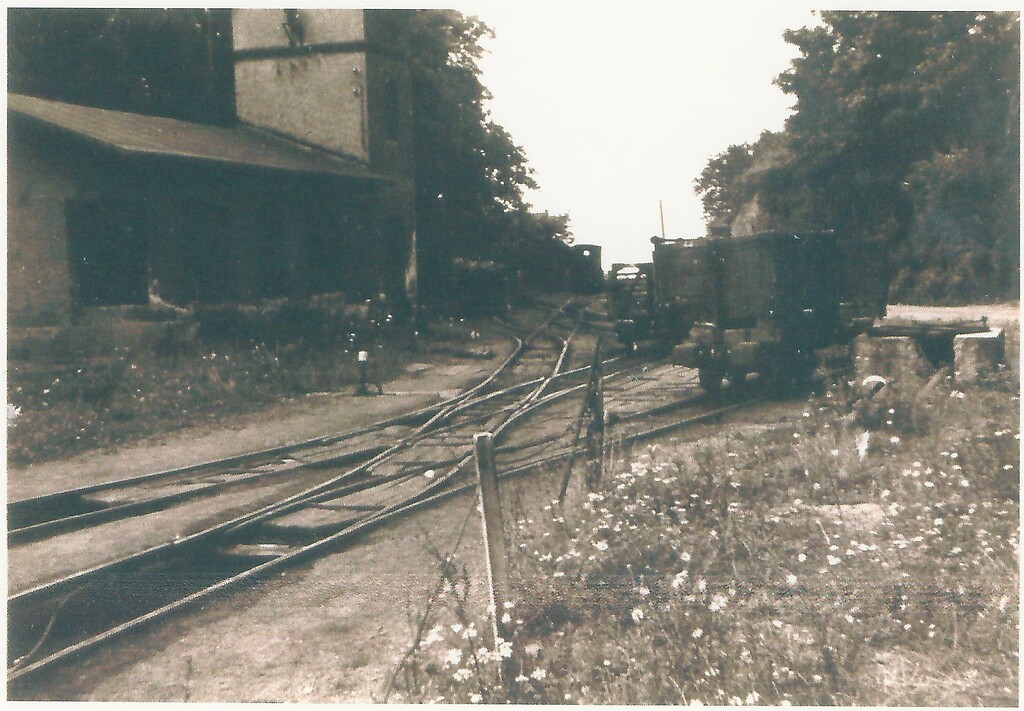 Auffahrt der leeren Bremsbahn den Dattenberger Stürzberg hinauf (1930er Jahre).
