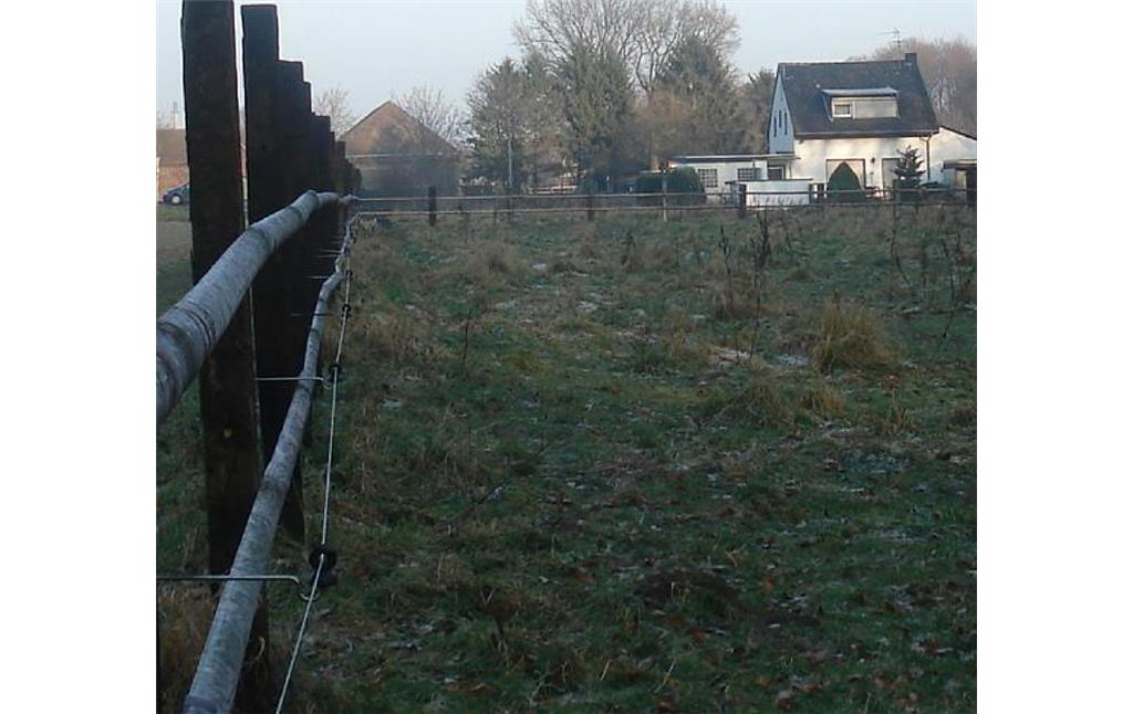Der Huckelshof in Krefeld-Forstwald mit den zugehörigen Landwirtschaftsflächen