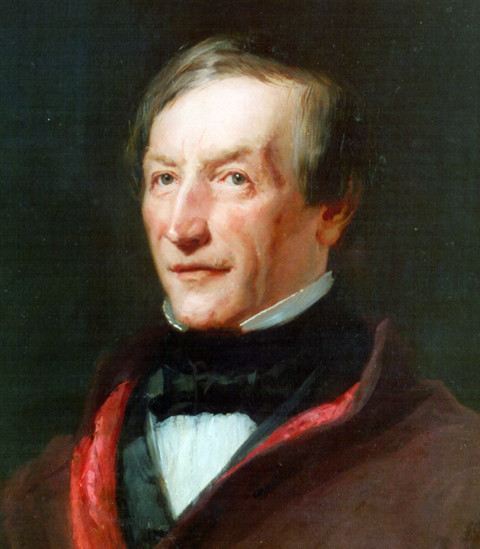 Portrait des Gartenkünstlers und Landschaftsarchitekten Peter Joseph Lenné (1789-1866), um 1850 vom deutschen Maler Carl Joseph Begas (1794-1854)