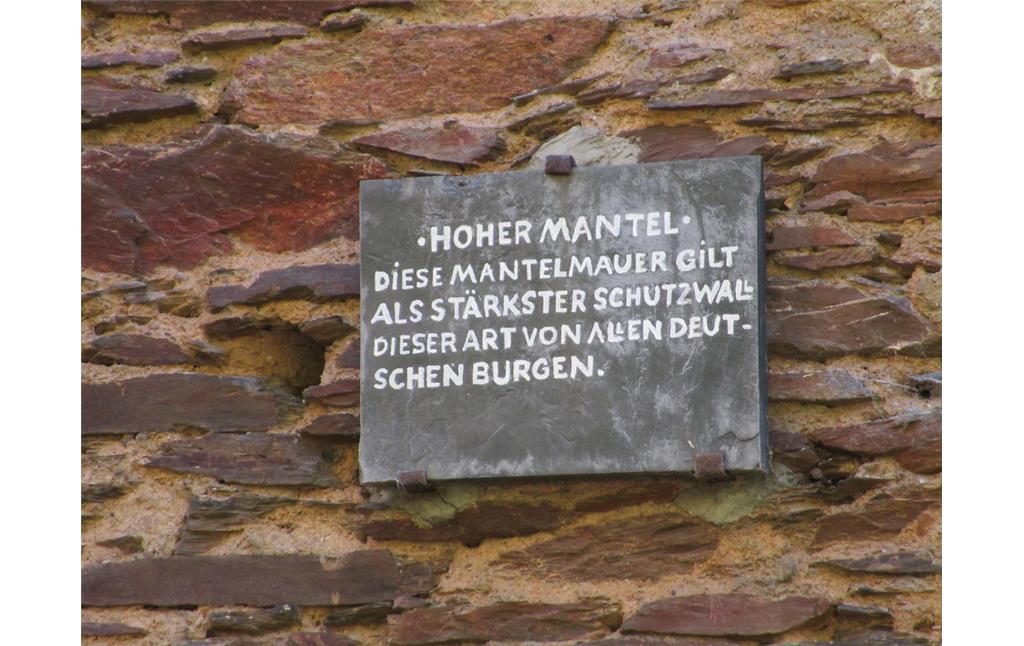 Schutzwall Hoher Mantel der Schönburg Oberwesel (2016)