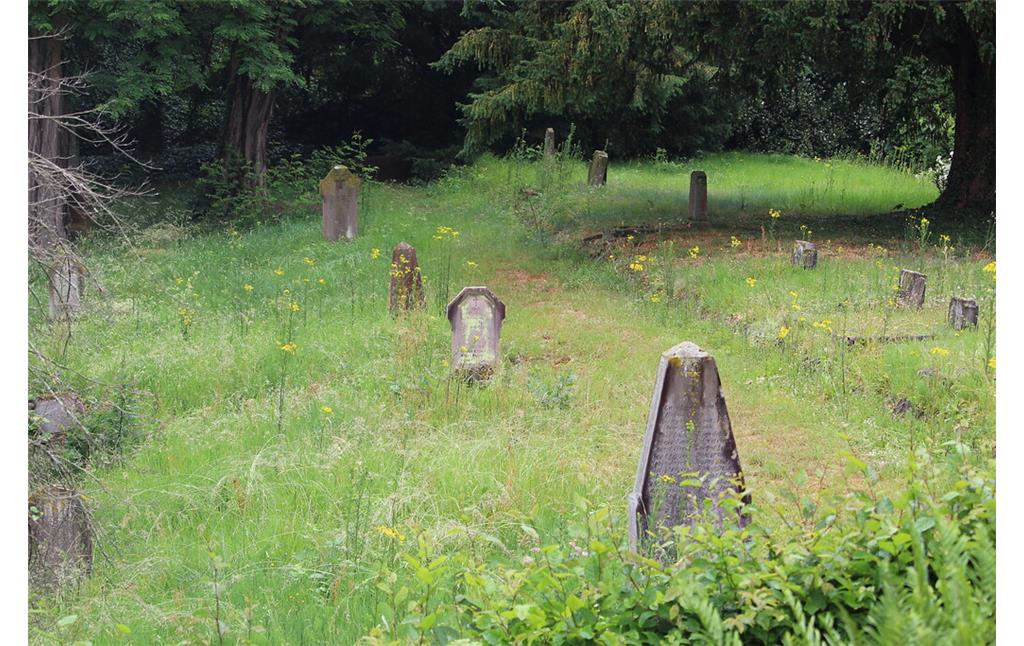 Alte Grabsteine auf dem Friedhof französischer Soldaten in Lützel (2020).