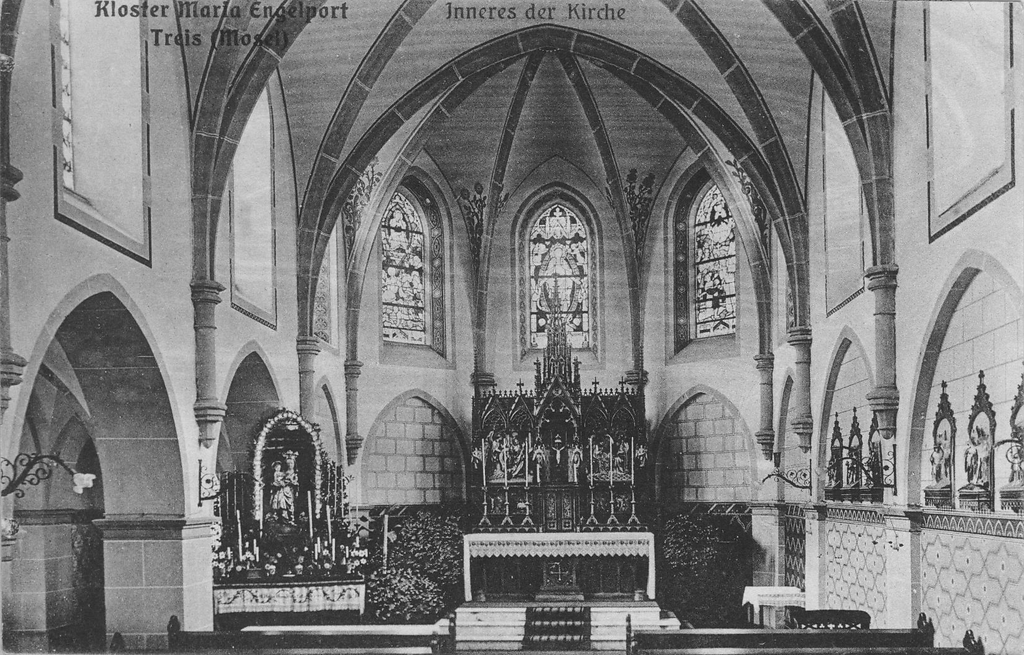 Historische Fotografie aus der Klosterkirche Maria Engelport bei Treis-Karden (ab 1913)