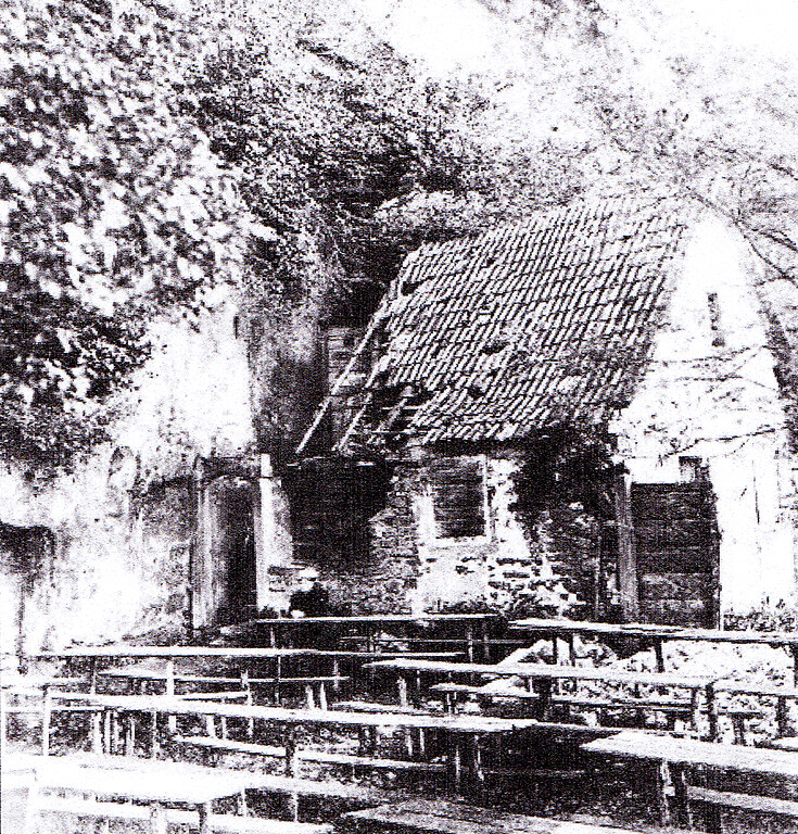 Historische Fotografie des Gästehauses an der Felseneremitage bei Bretzenheim (um 1890)