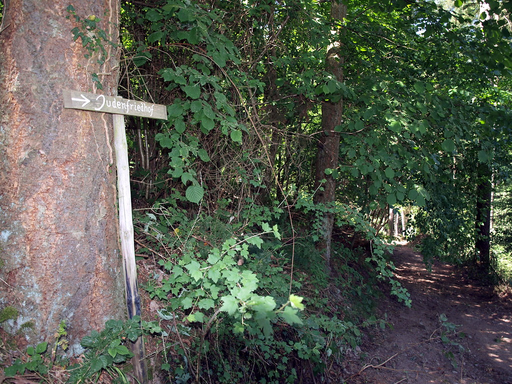 Hinweisschild auf den Jüdischen Friedhof bei Klotten (2011)