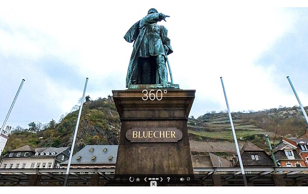 Das Blücherdenkmal in Kaub - eine virtuelle 360-Grad-Ansicht (2022)
