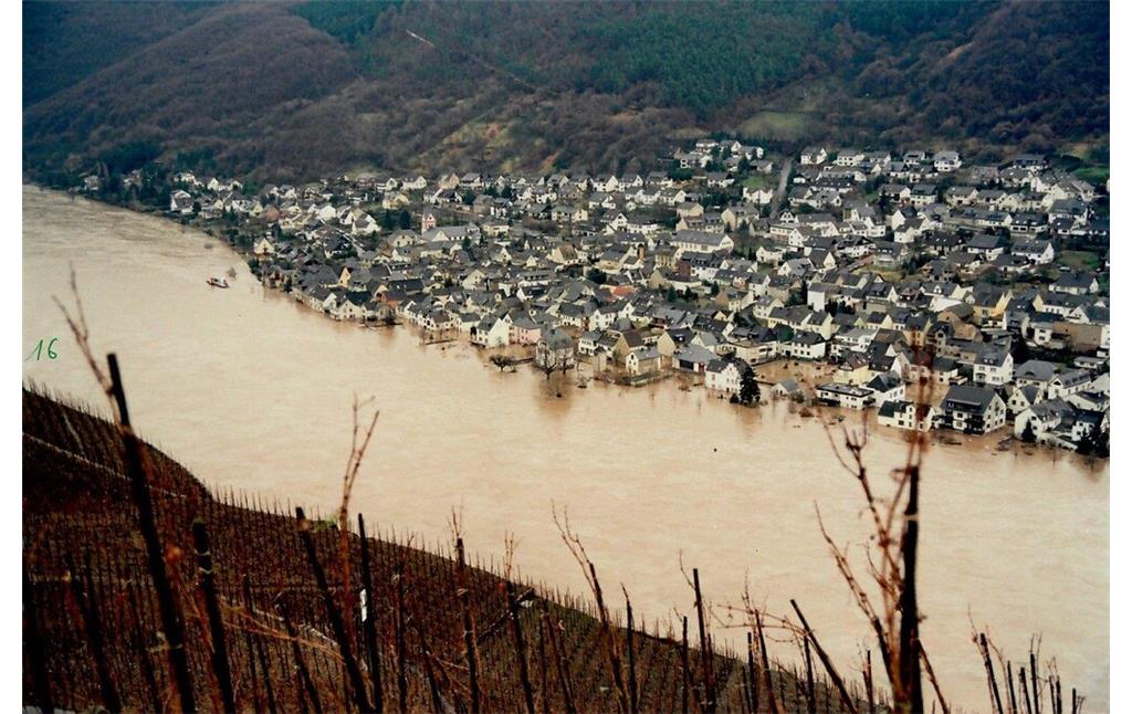 Hochwassermarke Koblenz-Lay