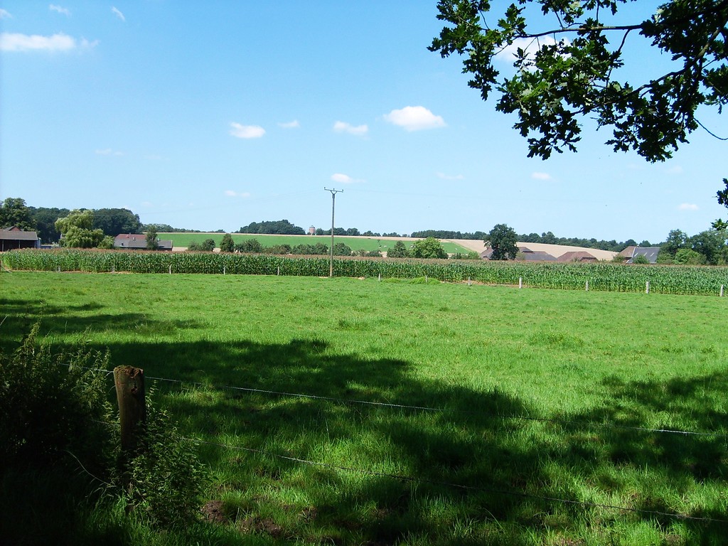 Ausschnitt von Uedemerfeld in Uedem mit einzelnen Gehöften und Landwirtschaftsflächen (2011)