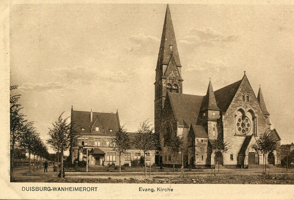 Ansicht der Evangelischen Gnadenkirche in Duisburg-Wanheimerort (1909)