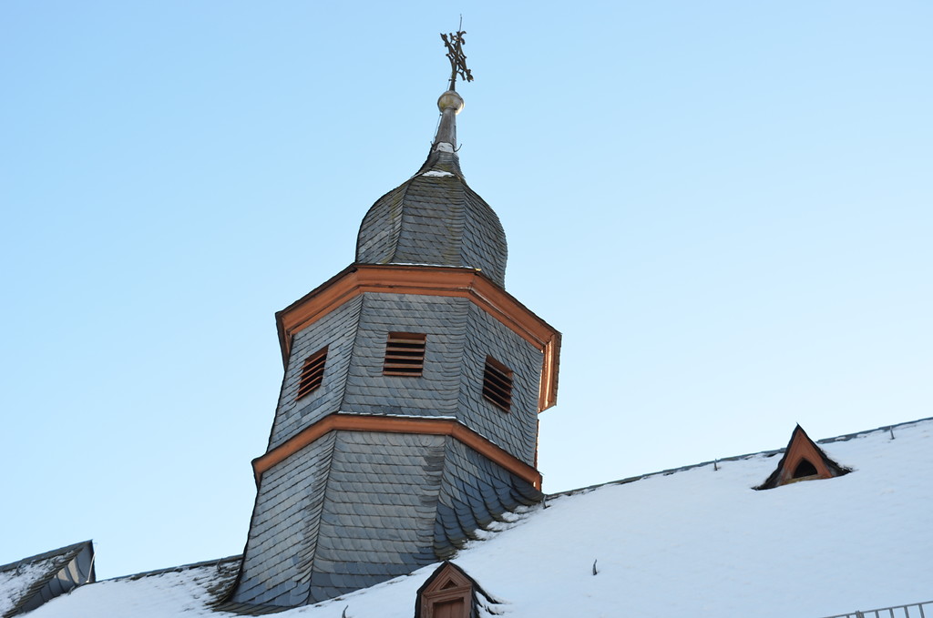 Kleinerer Turm der evangelischen Kirche Seibersbach (2017)