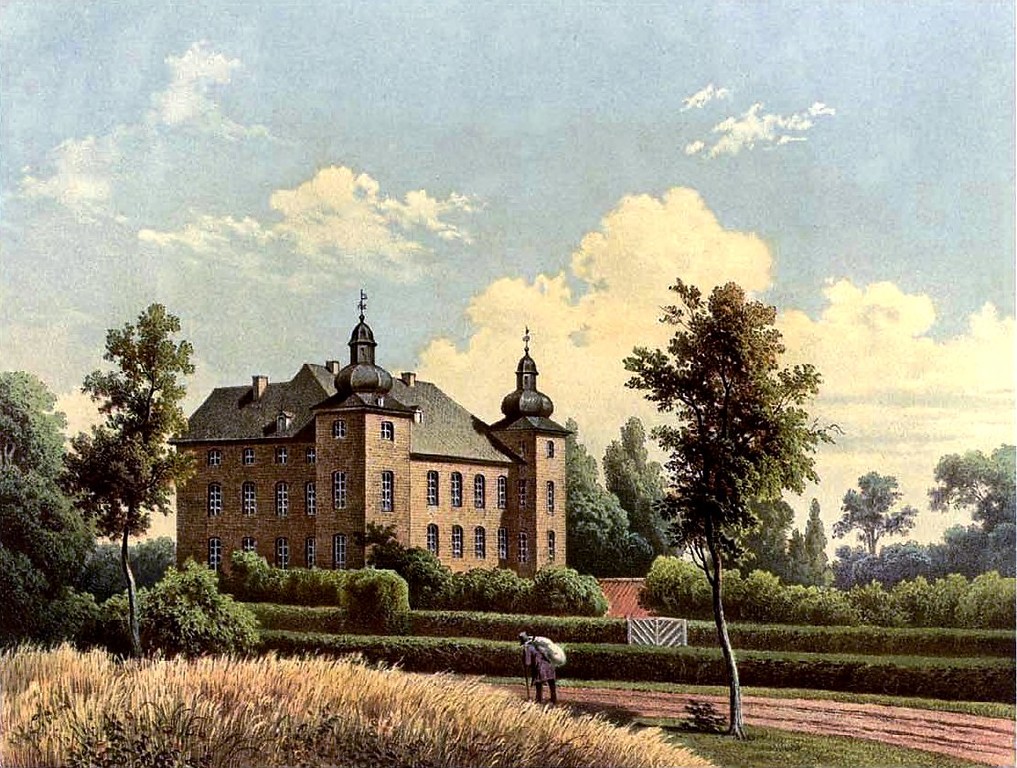Haus Wohnung um 1860 auf einer Lithografie aus dem 19. Jahrhundert (Sammlung Alexander Duncker)