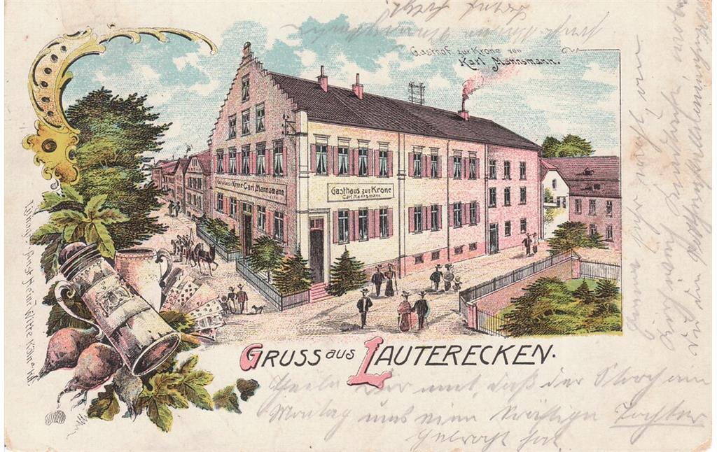 Postkarte Gasthaus zur Krone (1913)
