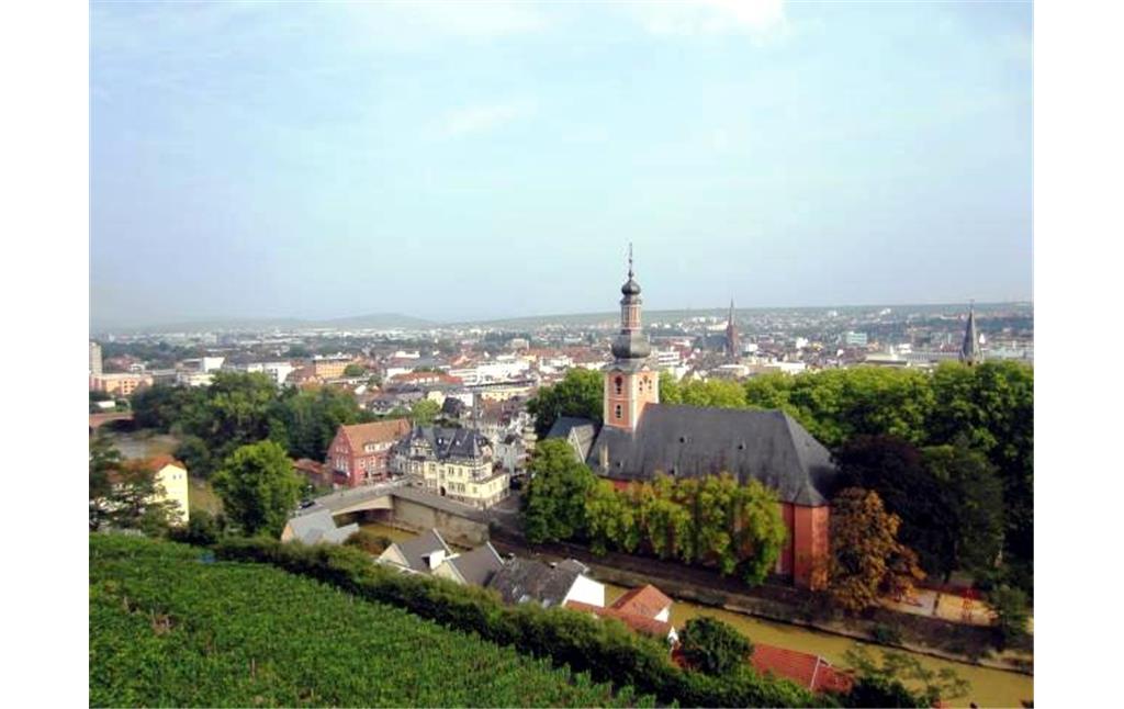 Ausblick von der Kauzenburg auf die Stadt Bad Kreuznach (2014)