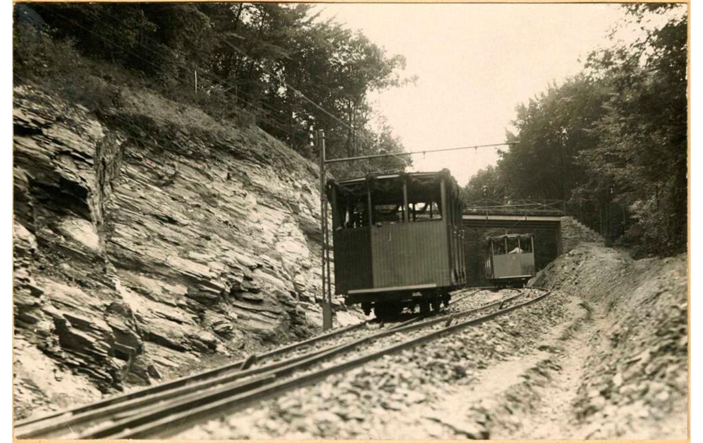 Historische Fotografie der im Jahr 1928 eröffneten Rittersturzbahn (um 1930)