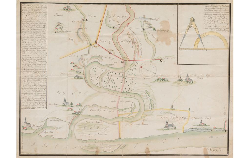 Altkarte Siegmündung (1747/1751)