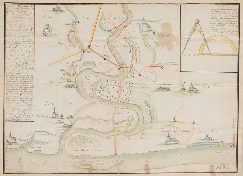 Altkarte Siegmündung (1747/1751)