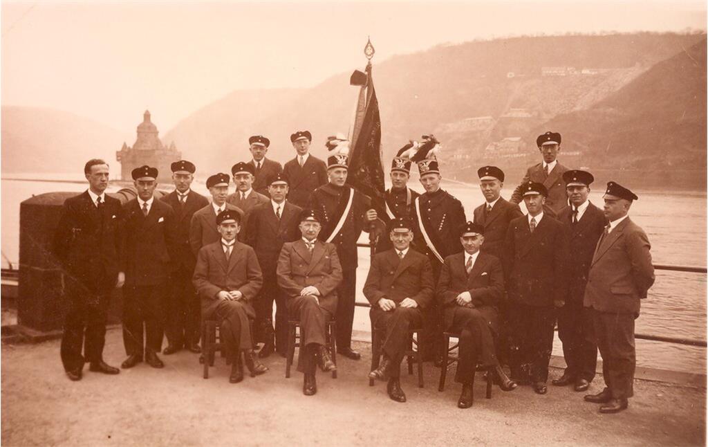 10-Jahres-Jubiläum des Kauber Knappenvereins 1936 mit Fahnenweihe (1936)