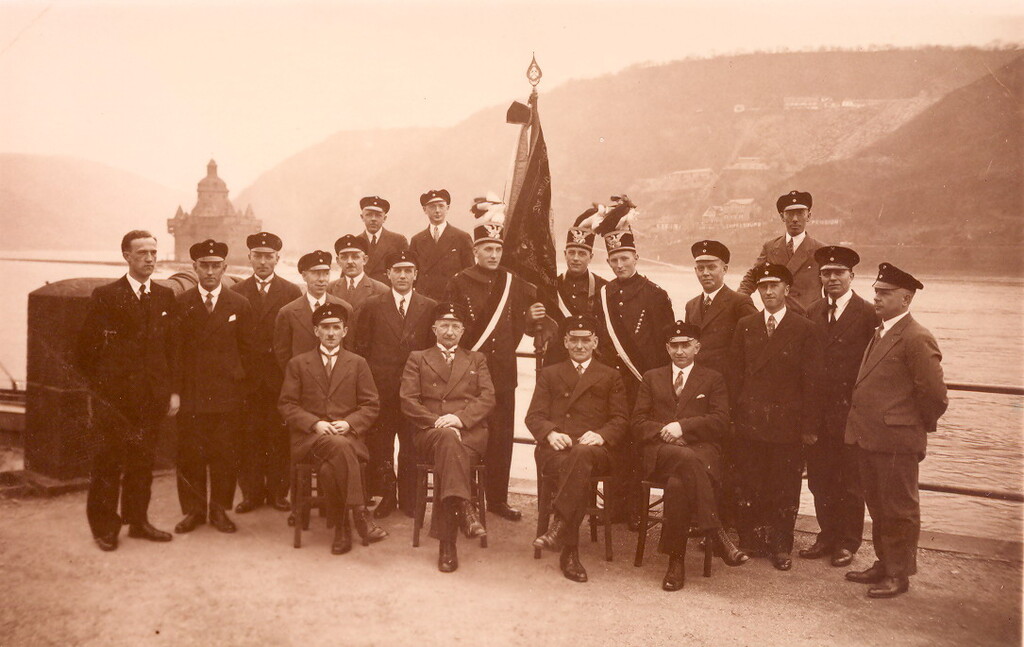 10-Jahres-Jubiläum des Kauber Knappenvereins 1936 mit Fahnenweihe (1936)