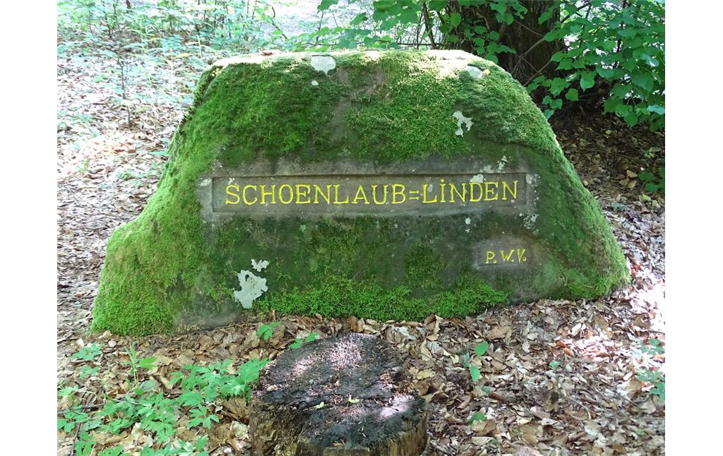 Ritterstein Nr. 131 Schoenlaub=Linden beim Waldhaus Schwarzsohl (2019)