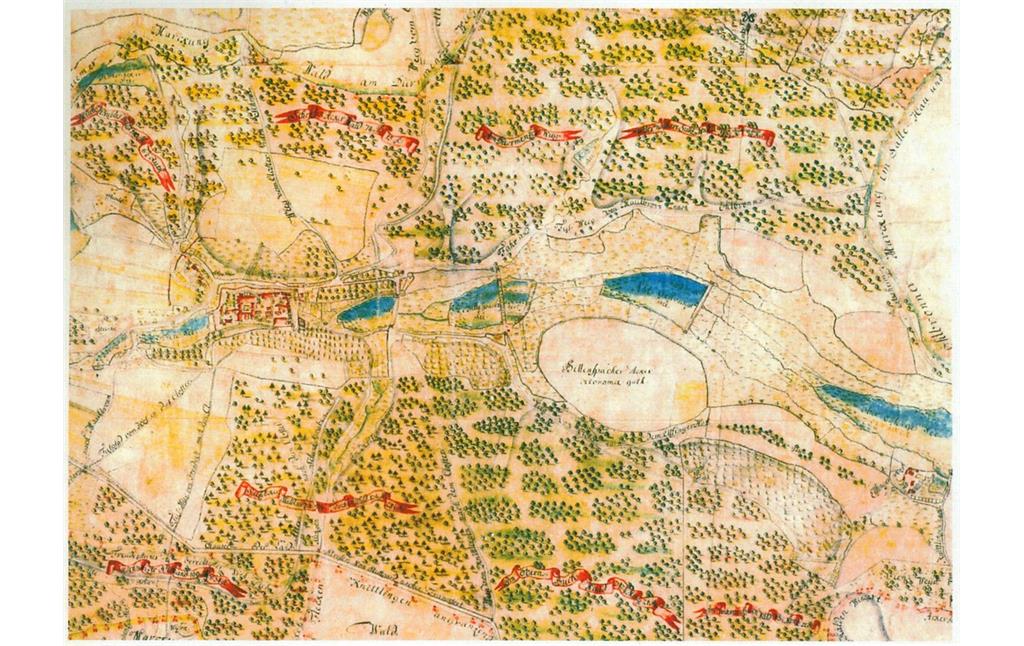 Ausschnitt der Klostergemarkung Maulbronn auf der Karte von Johann Michael Spaeth von 1761