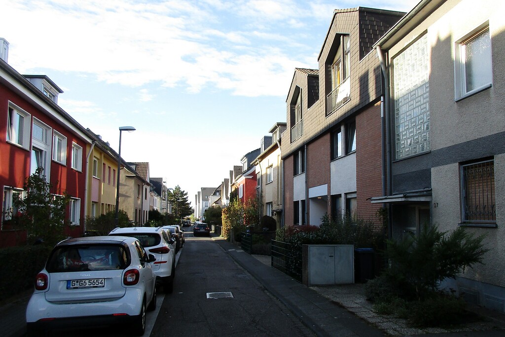 Blick über die Wohnbebauung in der Idastraße in Köln-Dellbrück (2022).