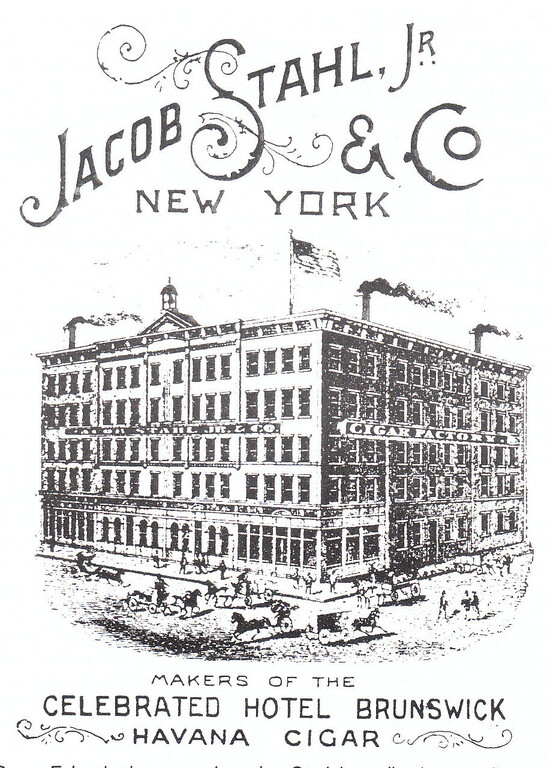 Zigarrenfabrik von Stahl in New York (um 1900)