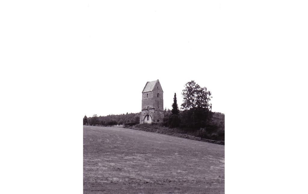 Ehemaliger Kirchturm der St. Blasius Kirche von Aspach am Aschbacherhof (1993)