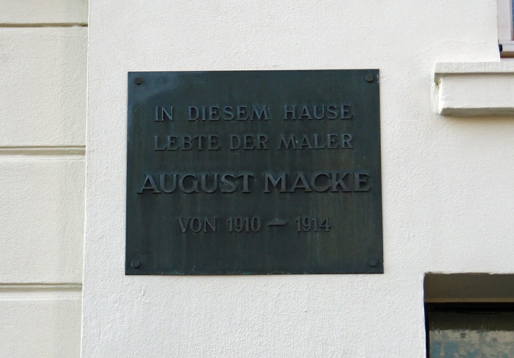 Hinweistafel am August Macke Haus, Bonn (2012)