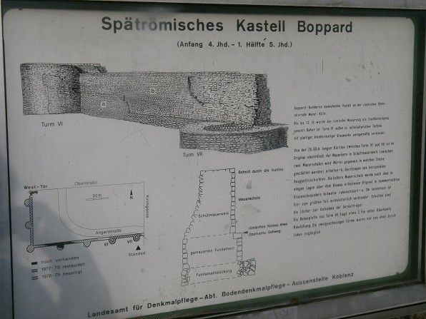 Informationstafel zum Römerkastell Boppard (2014)