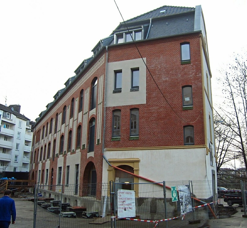 Rückseite des Kontorgebäudes der Konsumgenossenschaft "Vorwärts" in der Münzstraße in Barmen (2014).