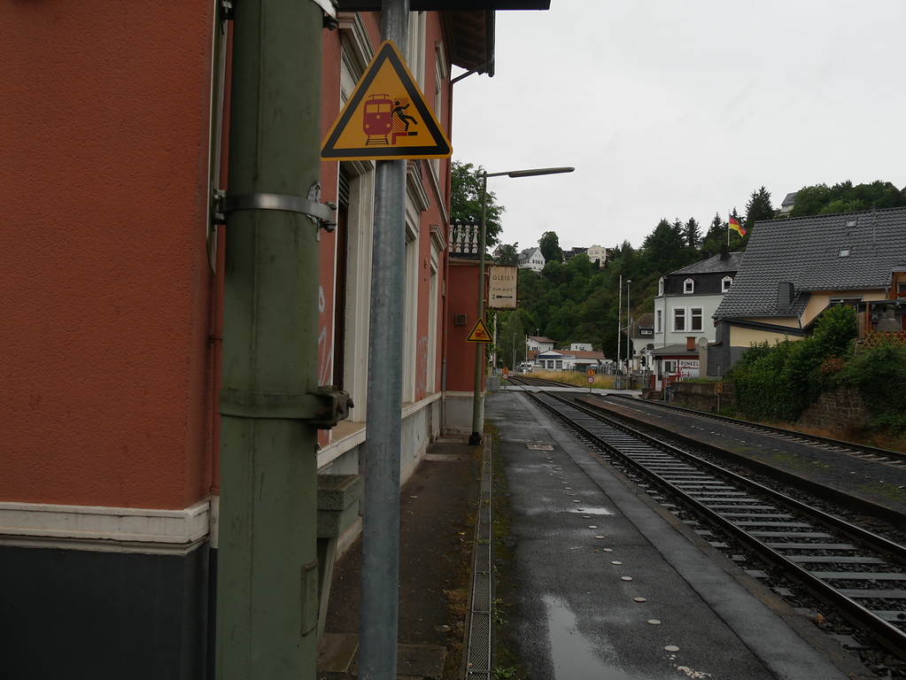 Bahnhof Runkel, Blickrichtung Norden (2017)