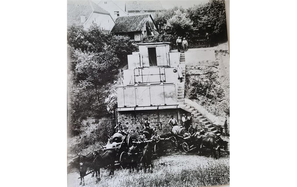 Spritzbrühe-Mischanlage in Laubenheim (ca. 1935)