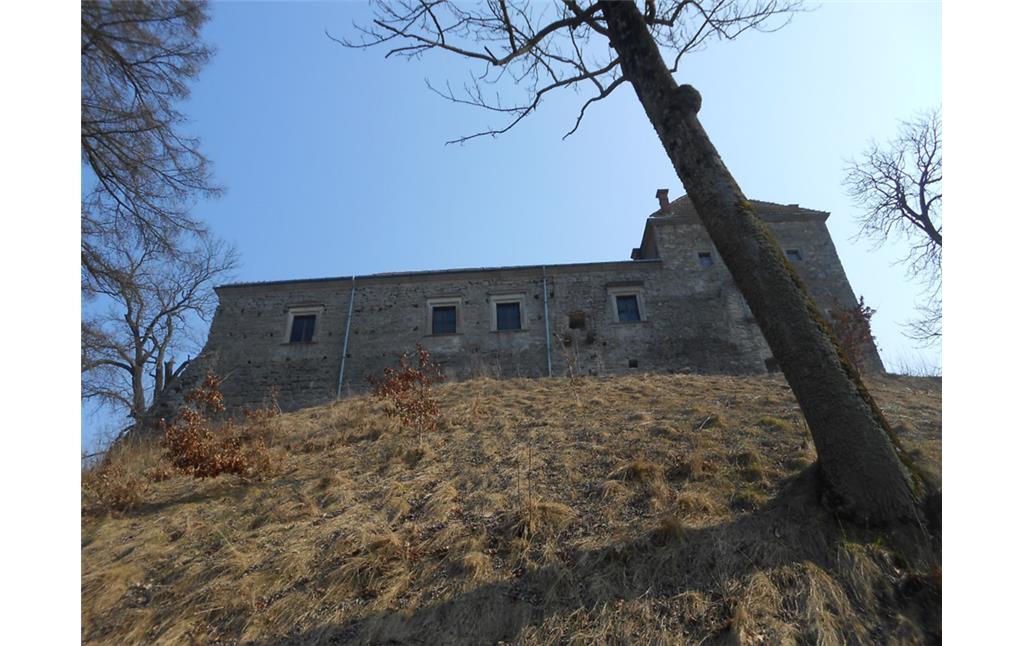 The northern building of the Upper Courtyard and the North Tower of Svirzh Castle (2021)