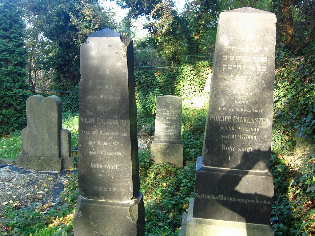 Grabsteine auf dem Jüdischen Friedhof am Stromberg in Jüchen-Hochneukirch (2013)
