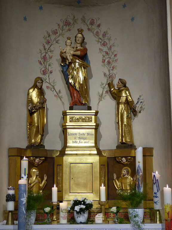 Das Gnadenbild auf dem Gnadenaltar in der Wallfahrtskirche in Berglicht (2023)