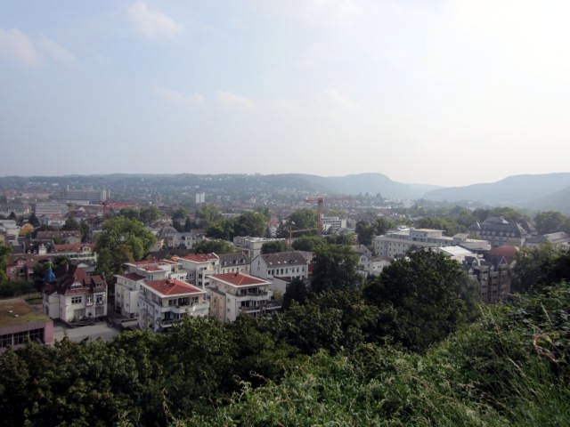 Ausblick von der Kauzenburg auf die Stadt Bad Kreuznach (2014)