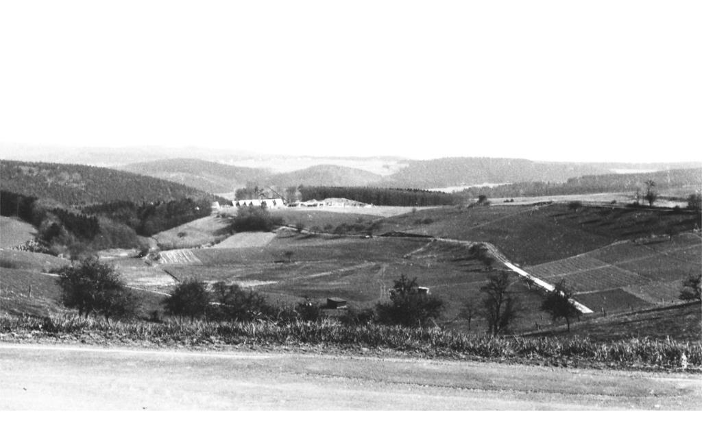 Blick von Sassen ins Heilbachtal (um 1920)