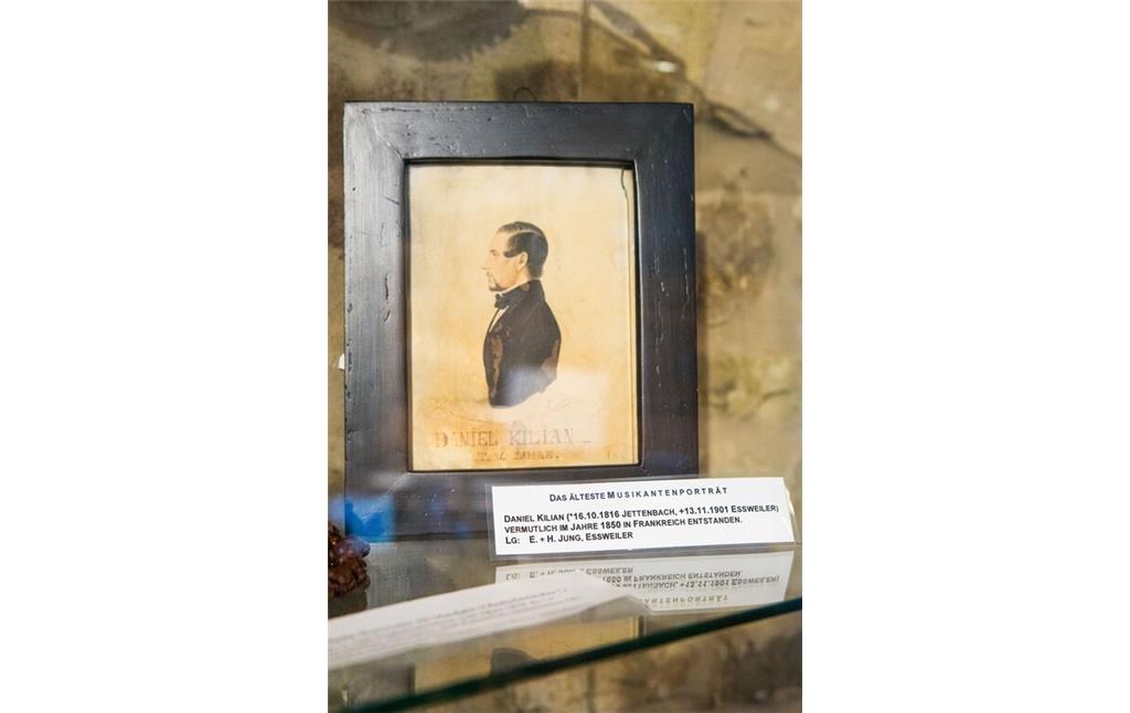 Das älteste Musikantenporträt im Musikantenland-Museum zeigt Daniel Kilian (2023)