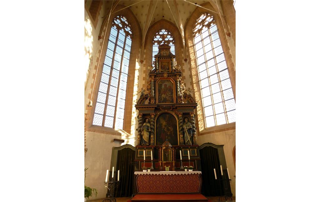St. Martinskirche Oberwesel (2016): Der barocke Hochaltar von 1682.