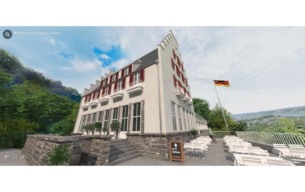 Das rekonstruierte Berghotel Rittersturz bei Koblenz - ein virtueller Rundgang (2023)