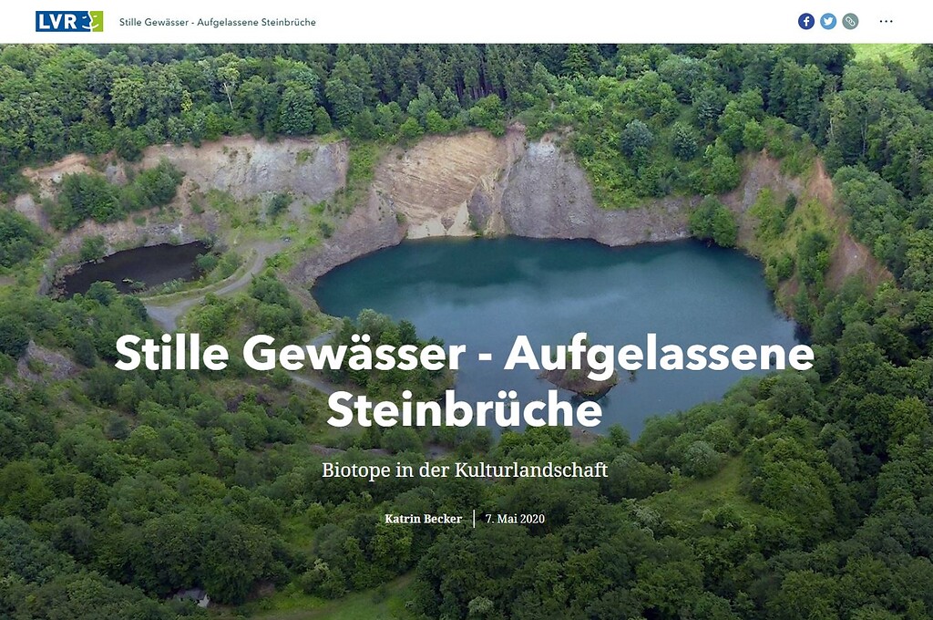 Stille Gewässer - Aufgelassene Steinbrüche (Story Map)