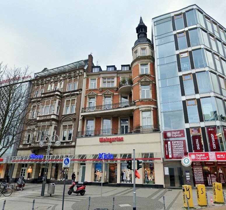 Die Gebäude Friesenplatz 21, 23 und 25 in Köln-Neustadt-Nord (Ansicht in Google Maps 2023).